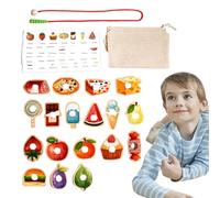 Educational String Beaded Toys - Lacing Activity Set, Pattern Recognition Exercise, Cognitive Skill Builder | Interactive Preschool Resource for Early Childhood Growth, Classroom Play, Youth Ages 3 Pl