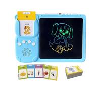 Educational Talking Flash Cards - 2 in 1 Word Reading Machine, Audible Speech Learning Cards | Pocket Phonetic Device with Drawing Tablet for 3 Year Old Kids