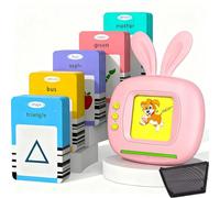 Educational Talking Flash Cards With 224 Sight Words,Card Learning Machine For Toddlers,Talking Educational Toys Flash Card Machine For Early Development (Pink, With storage bag)