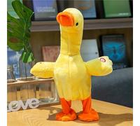 Educational Talking Singing Duck Toy Plush Doll Cute Yellow Duck Shape Multi Function Soft for Children Friend (Battery Type Need 2pcs AA Battery)