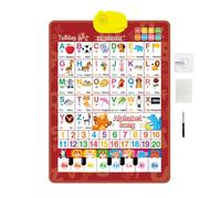Educational Talking Toy - Interactive Music Poster, Number Letter Learning Game, Language Development Playboard, Cognitive Skill Activity | Bilingual Alphabet Numbers Sound Device Constructio