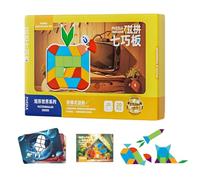 Educational Tangram Puzzle - Fun Magnetic Brain Activity Children, Critical Thinking Shape Game, Portable Learning Tool, Hands-On Interactive Game Set, Enhances Logic, Focus and Creativity | for Presc