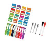 Educational Task Assignment Chart with 45 Name Markers and 2 Writing Tools for Group Learning Wipe Clean Job Chart