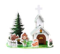 Educational Three-Dimensional Puzzle - Architectural Model Kids Three-Dimensional Puzzle - Preschoolers Learning Parent-Child Crafting Project for Daycare, Travel, Home