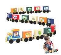 Educational Toy Train, Early Learning Hardware, Study Family Activity Accessory, Kindergarten Preschool Equipment, School Daycare Center Tool, Natural Timber Engine For Boys Girl, Wooden Train Set