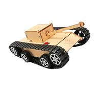 Educational Toy Wooden Electric Tanks Craft Model Science Experiment Set for Childrens Physics Technology Learning Wooden Electric Tanks Educational Science Experiment for Technology Learning