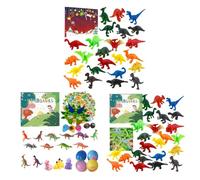 Educational Toys - 10.62 Inches 24 Days Time Count Holiday Countdown for Kids, Dinosaur Figures with Safe Sturdy Material, Ornament Sets for Family School Events Party Home