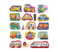 Educational Toys for Kids - Interactive Geometric Puzzles | Traffic Theme Preschool Educational Toys,for Age 3-6 Years Children Travel Car Plane Kindergarten Nursery Table Learning Study