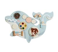 Educational Wall Sign - Wooden Activity Center Development Exercise Chart | Touch Skills Improvement Early Learning & Interaction For Girls And Boys Maternal