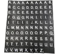 Educational Wood Alphabets Blocks Set White Letter Black Tiles For Early Childhood Development Family Bonding Activity Cognitive Development Toy