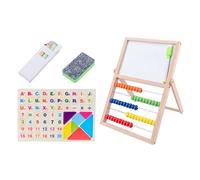 Educational Wooden Abacus Counting Toy Double Sided Writing Drawing Board Abacus Math Learning Toy for Kids Children ' s Calculation Tool