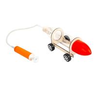 Educational Wooden Air Driven Car Model Action and Reaction Experiment Demonstrator for Fine Motor Skills Development Kids Physics Learning Toy