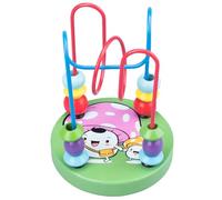 Educational Wooden Bead Maze Roller Activity for Preschool Early Developmental Learning Toys (E, 9x9x12cm)