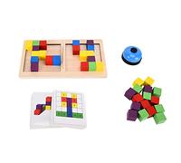 Educational Wooden Blocks Toys Logical Thinking Jigsaw Puzzle for Early Education,Build Blocks Toys for Babies,3D Space Wooden Game for Kids, Maths Counters for Children 36 Cards 1 Floor