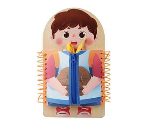 Educational Wooden Dressing Practice Board Early Learning Dressing Trainer for Toddler Motor Skills Development Educational Life Skills Toy for Toddler