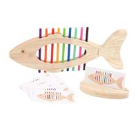 Educational Wooden Fishbone Toy For Toddler To Develop Fine Motor Skills Color Matching And Hand Eye Coordination Cognitive Development Stacking Toy For Kids
