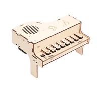 Educational Wooden Piano Building Set Hands on Electronic Piano Model for Kids Teens Science Experiment Activity Teenager Science Toy Assembled