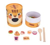 Educational Wooden Play Food, Interactive Toddler Toys Fine Motor Skill Development Learning Wooden Food Toys for Kids Boys Girls Gift