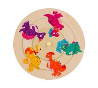Educational Wooden Puzzle Rotating Boards Toy For Kids Shape Matching And Color Sorter Game With Thick Board Hand Eye Coordination