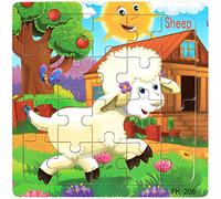 Educational Wooden Puzzle Toy for Children - Shape and Colorful for Boys and Girls from 18 Months - Interactive Learning Experience (G, One Size)