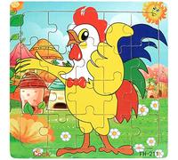 Educational Wooden Puzzle Toy for Children - Shape and Colorful for Boys and Girls from 18 Months - Interactive Learning Experience (D, One Size)