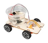 Educational Wooden Saltwater Powered Vehicle Salt Waters Powered Car Model Science Experiment Set for Classroom Learning Car Building Toy