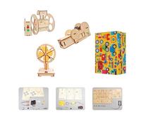 Educational Wooden STEM Assembly Kits for Children from 6 Years Old - 4 Themes: Land, Sea & Air Mechanical Defense Machines Green Energy Everyday Technologies (Everyday Technologies)