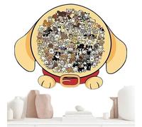 EducationalAnimal - Wooden Colored Dog Framed Jigsaw, Cognitive Skill Development, Matching Brain Game | Logic Challenge Toy For Kids, Adults & Elderly | Tabletop Family Activity For Ho