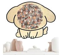 EducationalAnimal - Wooden Colored Dog Framed Jigsaw, Cognitive Skill Development, Matching Brain Game | Logic Challenge Toy For Kids, Adults & Elderly | Tabletop Family Activity For Ho