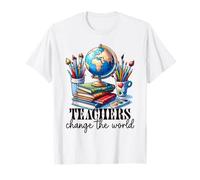 Educator Appreciation World Globe Books Art Supplies T-Shirt