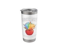 Educator Energy Small Humans Big Impact Teacher Apple Funny Stainless Steel Insulated Tumbler