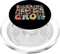 Educator Helping Little Minds Grow, Preschool Teacher School PopSockets PopGrip for MagSafe