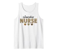 Educator Nurse Leopard Hearts Team Squad Matching Tank Top
