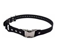 Educator Quick Snap Bungee Dog Collar, Biothane, Waterproof, Odorproof, Easy Connect and Disconnect Clasp and D Ring with Comfort Bungee Loop, Adjustable for Custom Fit, 1-Inch, Black