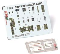 Edudo EDU3DL48088 1/48 Space Mitsubishi Zero Ship Fighter Aircraft 32 Type Interior 3D Decal Etched Parts Set (for Edual) Plastic Model Decal