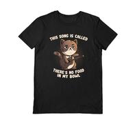 EduEly Men's Cat Song T-Shirt in Black | Size: Small EduEly Black S