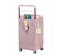 EDUFUNBO Carry On Luggage Suitcase Wide Handle with 360 Spinner Wheels, USB & Type C Port, Cup Holder & TSA Lock, Hard Case Luggage, Hardshell Travel Suitcase for Men Women (PVC Cover For Free