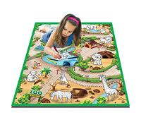 Eduk8 Dinosaur Colour & Wipe Mat - Dino Play Mats Animal Learning Homeschool Activity Floor Game | Home School Fun Learn Children's Playing Colouring (Zoo, 120 x 90cm)
