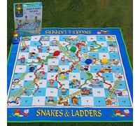 Eduk8 Giant Snakes & Ladders for Age 3+, Indoor & Outdoor Playing Fun Learning | Playmat and Floor Board Games (Giant Snakes and Ladders)