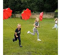 Eduk8 Resistance Speed Running Parachutes PACK OF 6 - Durable plus Lightweight Chute, Great for Training, Playing Games & having Fun Learning (6 Pack)