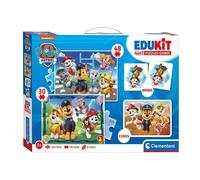 Clementoni - 18291 - Edukit 4 In 1 Paw Patrol (30 And 48 Pieces Puzzle, Memo And Six Cubes), Children Jigsaw Puzzle, Memo Games, Card Games For Kids 4 Years, Made In Italy