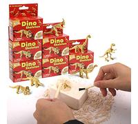 EDUMAN 6 mini Dinosaur Digging Kit for Kids - Excavate 6 Dino Skeletons with Tools, STEM Archeology Toys for Boys and Girls Ages 6 7 8 9 10 11 12, Educational Fossil Excavation Kit Gift