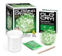 EDUMAN Crystal Growing Kit for Kids - Experiment Kit with Crystal Powder, Grow Your Own Crystals, STEM Craft Kit as Gift for Boys and Girls (Green)