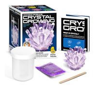 EDUMAN Crystal Growing Kit for Kids - Experiment Kit with Crystal Powder, Grow Your Own Crystals, STEM Craft Kit as Gift for Boys and Girls (Purple)