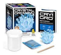 EDUMAN Crystal Growing Kit for Kids - Experiment Kit with Crystal Powder, Grow Your Own Crystals, STEM Craft Kit as Gift for Boys and Girls (Blue)