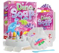 EDUMAN Dino Soap Making Kit for Kids, DIY Dinosaur Educational Toys Science Kit, Make Your Own Soap Kits, Art Crafts Gift for Girls and Boys, Teenage Bithday Gift -Stem Fun Toys Ages 8 9 10 11 12