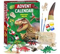 EDUMAN Dinosaur World Advent Calendar 2025, Kids Christmas Countdown Calendar with 25 Dino Toys, Dig & Craft Activities, Dino Figures Christmas Gifts for Girls & Boys 6+