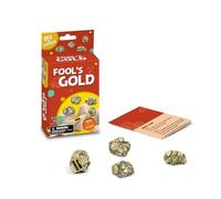 EDUMAN Mini April Fools' Gold Digging Kit for Kids - Unearth 4 Pyrite Specimens, Chisel & Brush Included, STEM Geology Toy with Tools, Fools Birthday Gift for Boys Grils age 6+