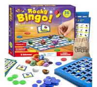 EDUMAN Rock Bingo Board Games - 36 Real Crystal & Rock Collection for Kids, Gemstone for kid, STEM Science Kit Educational Kids Bingo Game for Party School Gift for Boys Girls