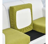 Edumov Sofa Seat Cover - Fitted, Soft Slipcovers for Individual Cushion (2-Sitzer, Grass Green)